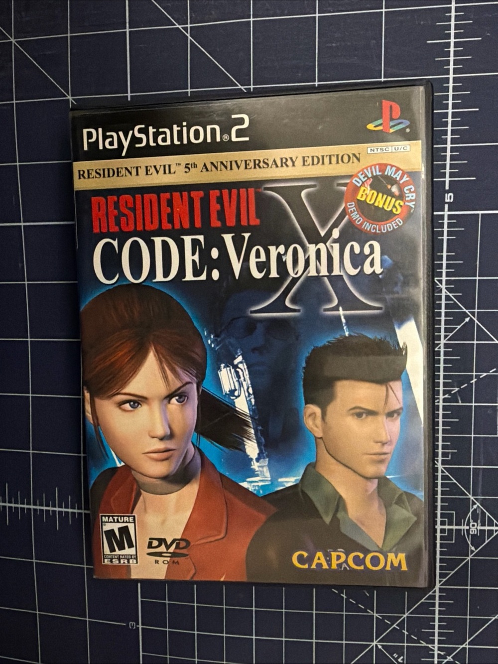 Resident Evil Code Veronica X (PS2) W/ DMC Demo Black Label Complete CIB 2cd